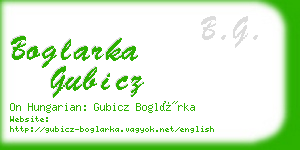 boglarka gubicz business card